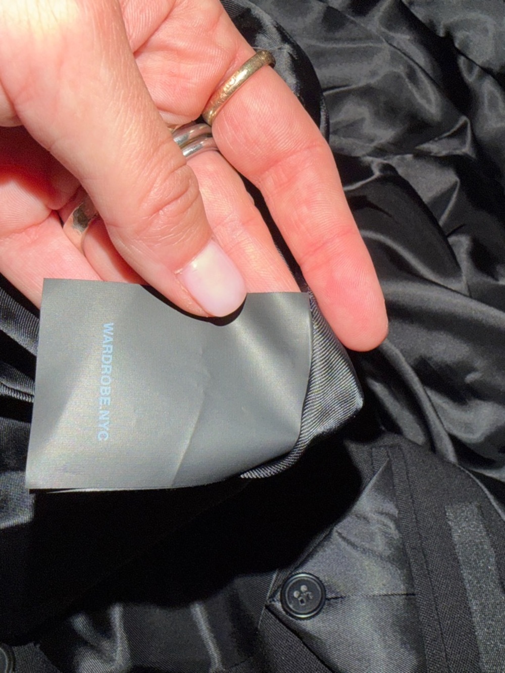WARDROBE.NYC Black Satin-Lined Jacket - Picture 4 of 4
